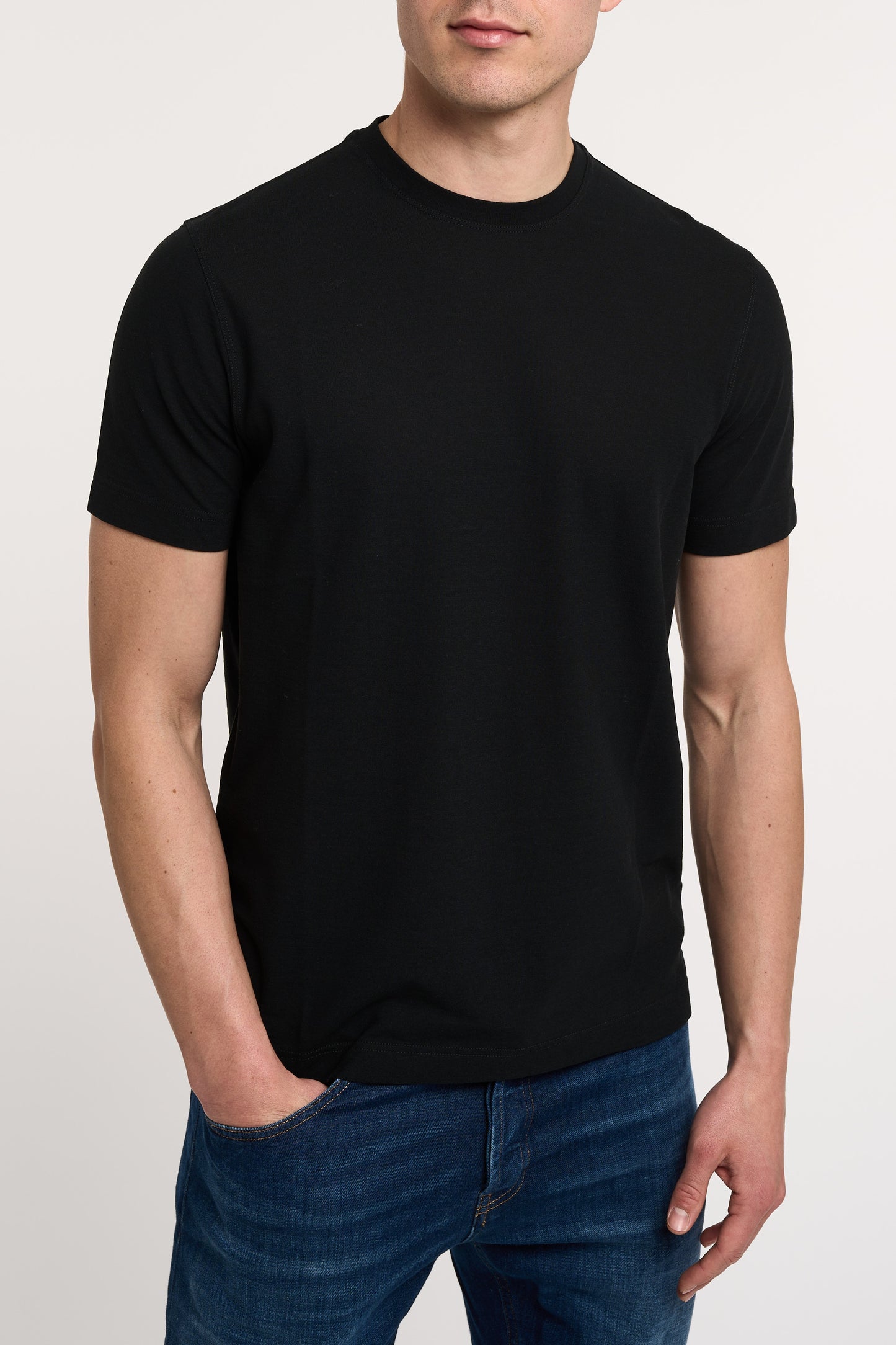  Zanone T-shirt 100% Co Black Nero Uomo - 3