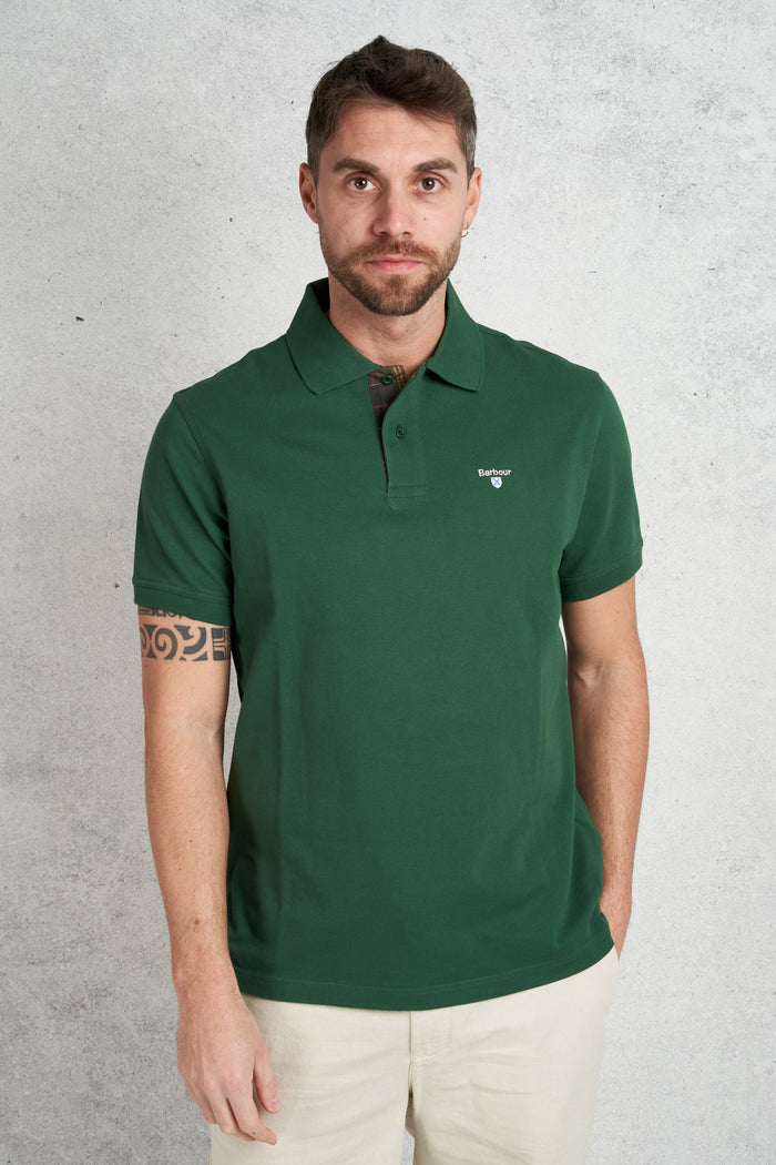  Barbour Men's Green Half Sleeve Polo Shirt Verde Uomo - 4