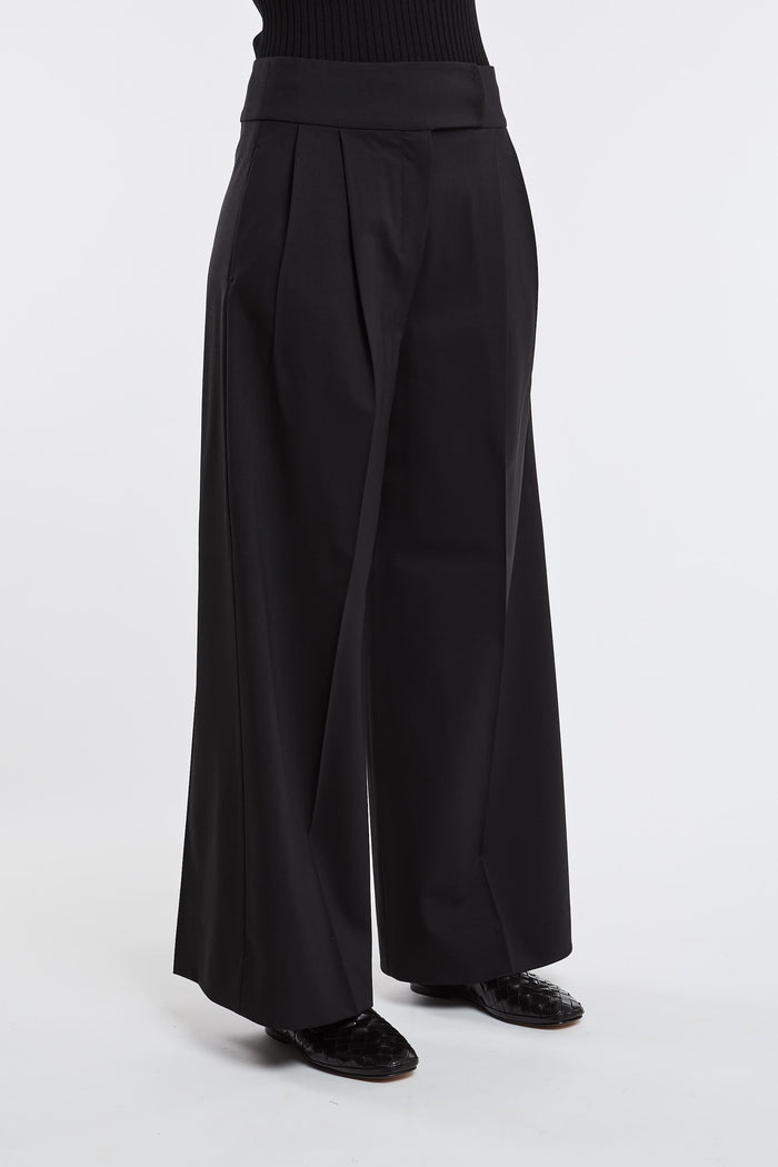  Max Mara S Pants 95% Wv 5% Ea Black Nero Donna - 3