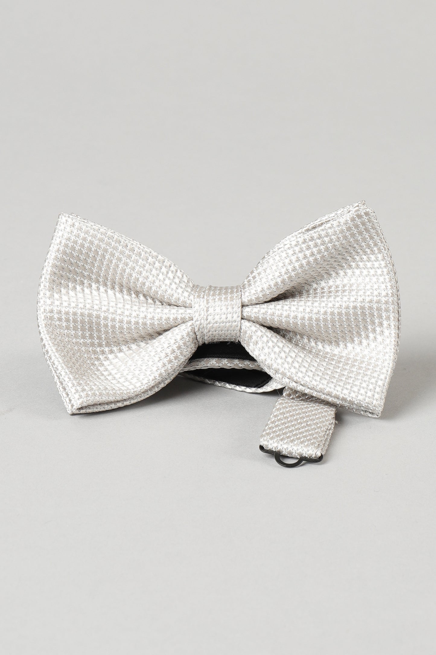  Rosi Collection Soft Knotted Bow Tie Silver For Men Argento Uomo - 1