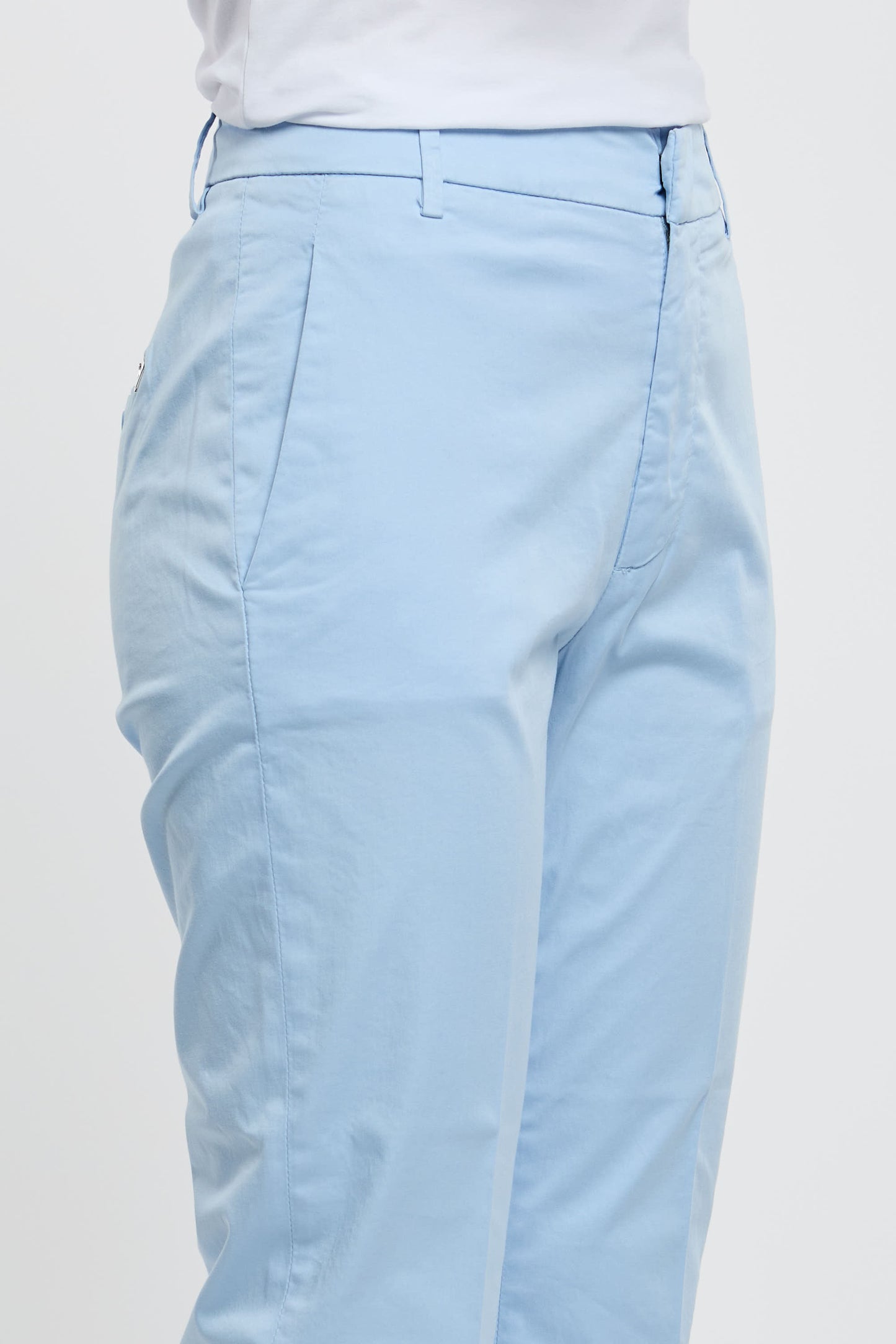  Dondup Pantalone Nima Zip 97% Co 3% Ea Azzurro Azzurro Donna - 4