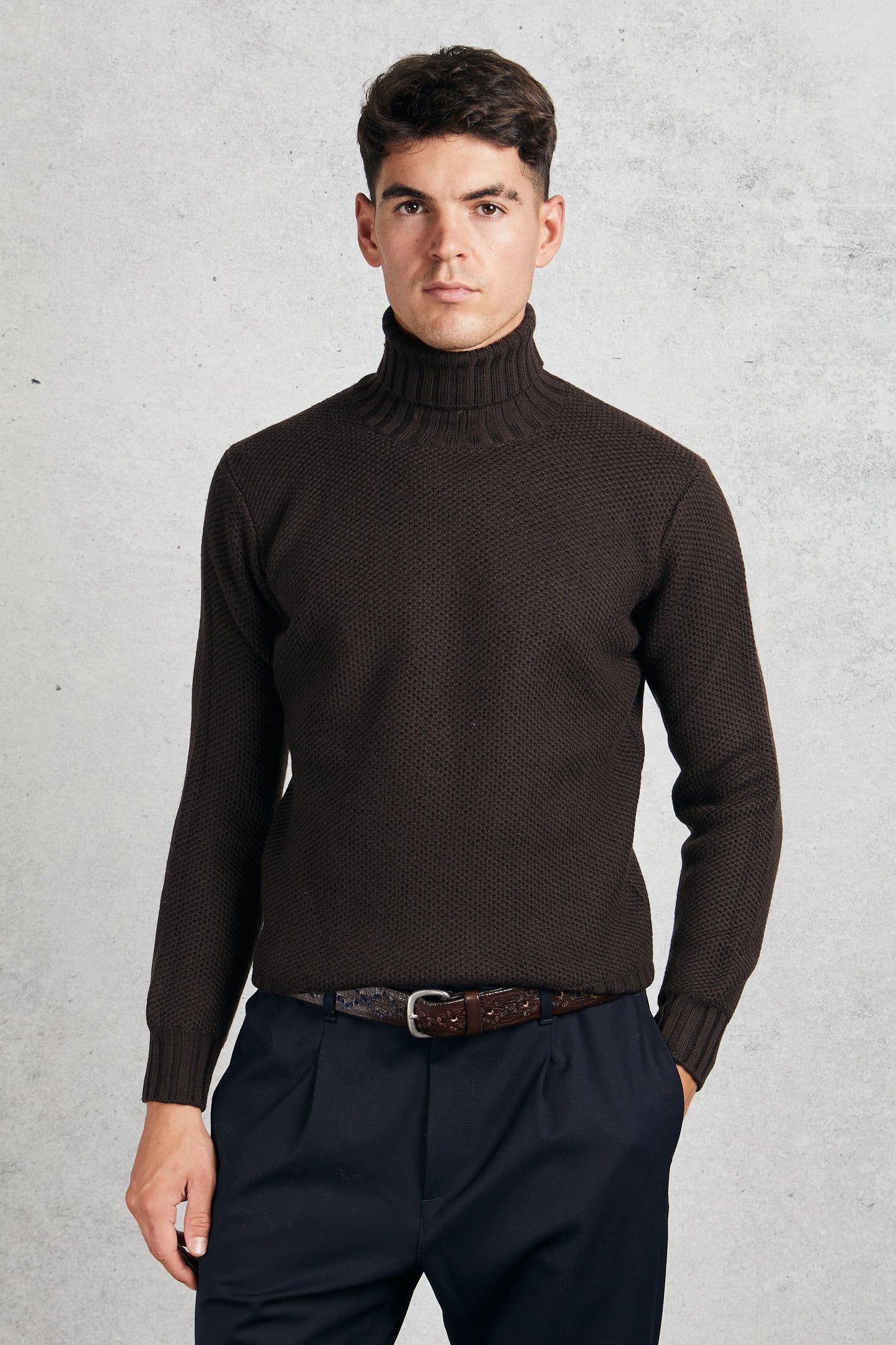  Filippo De Laurentiis Men's Brown Turtleneck Sweater Marrone Uomo - 6