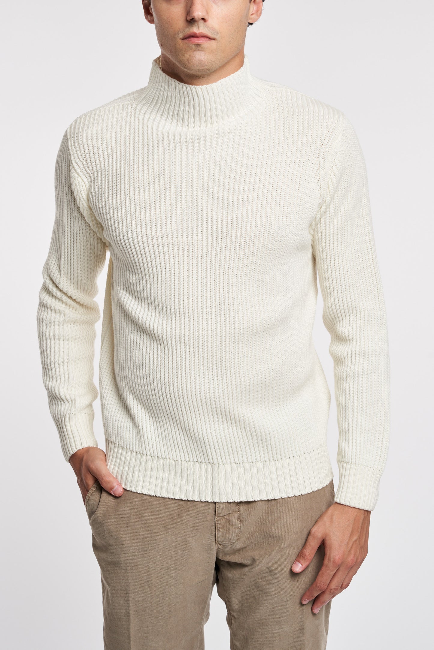  Filippo De Laurentiis Beige Sweater Bianco Uomo - 1