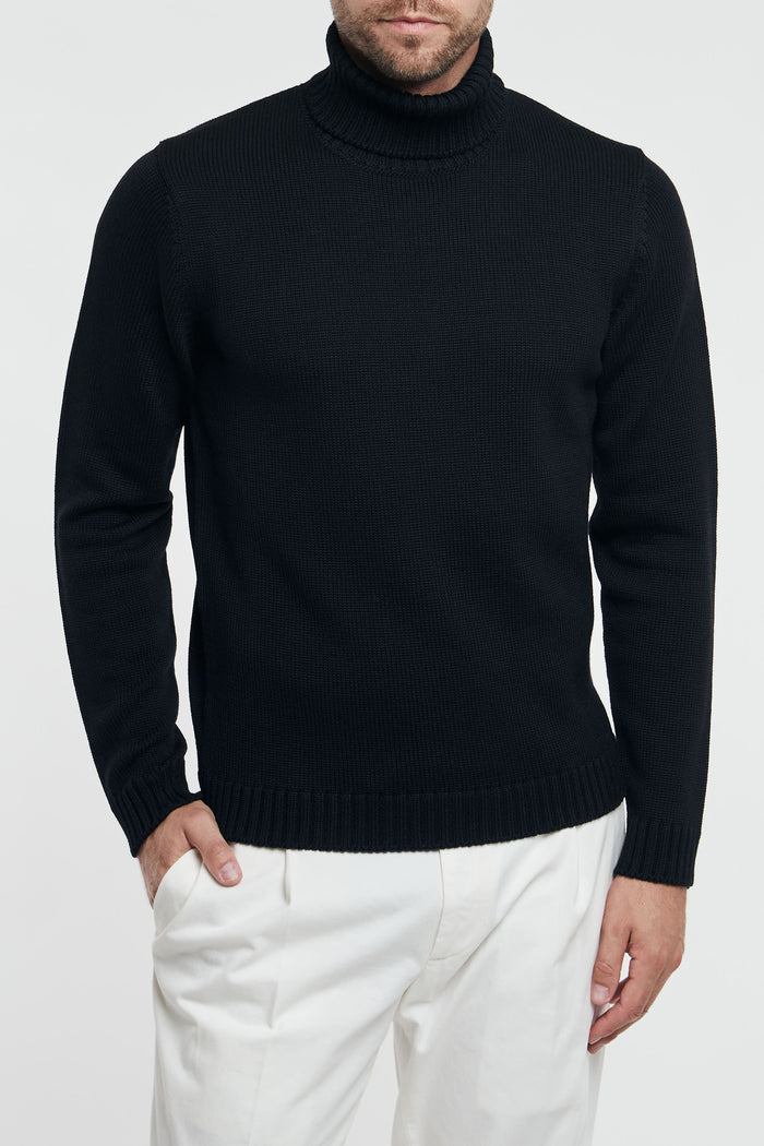 Zanone Turtleneck Sweater Black Men Nero Uomo - 1