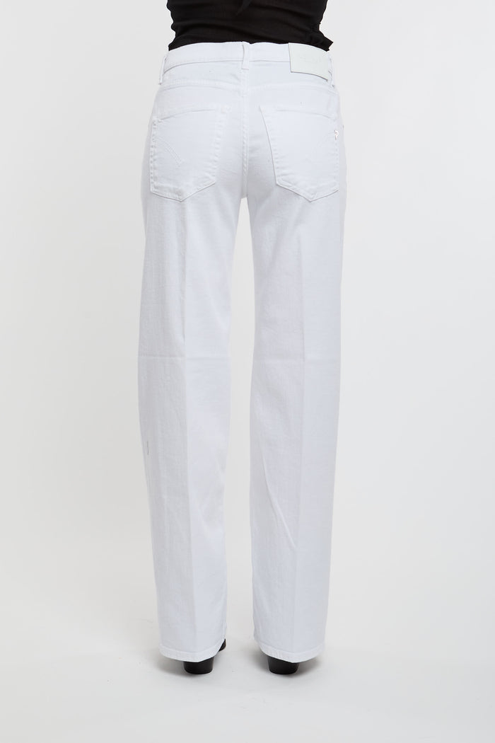  Dondup Jeans Jacklyn In Misto Cotone Bianco Bianco Donna - 5