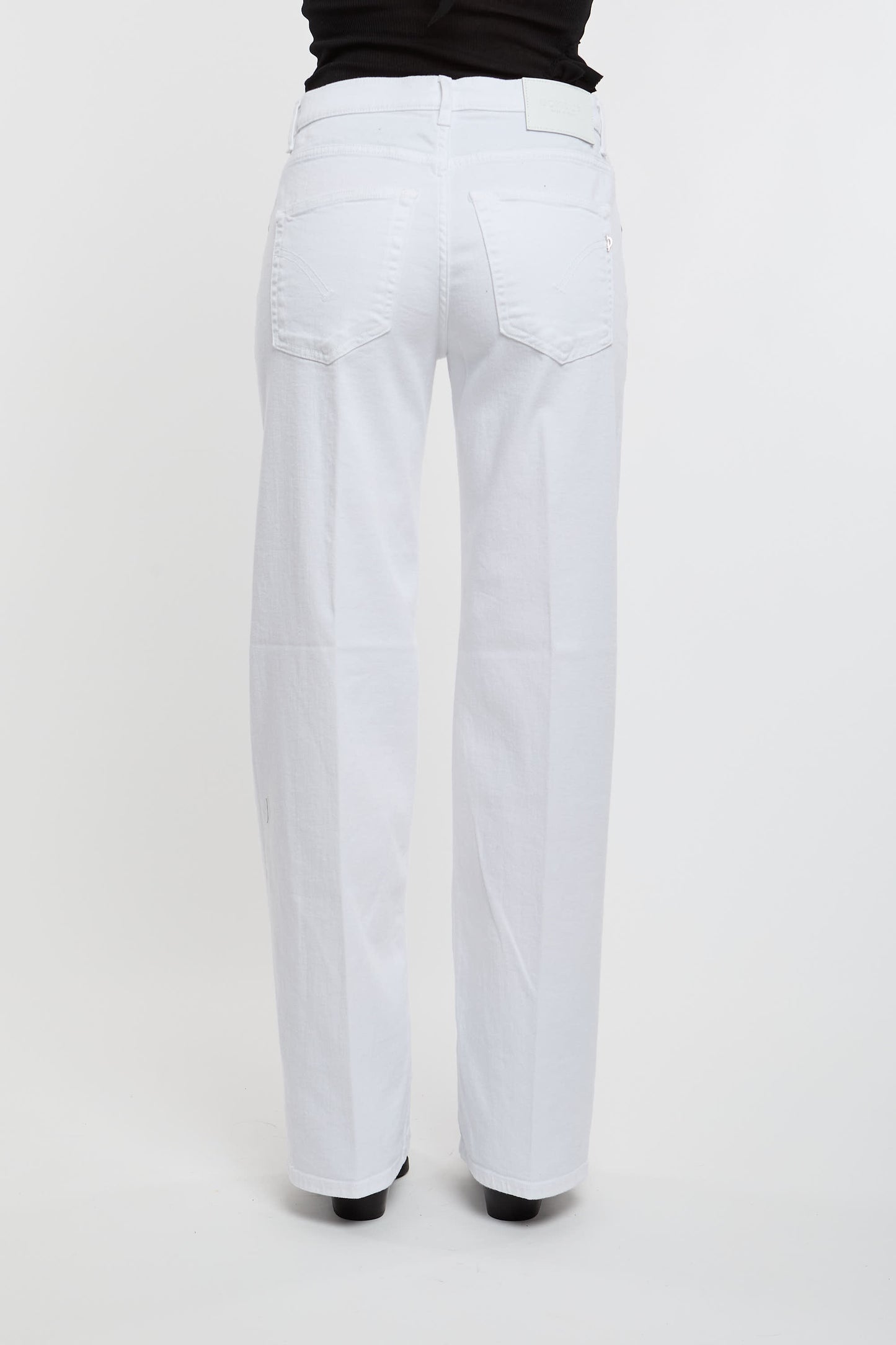  Dondup Jacklyn Jeans In White Cotton Blend Bianco Donna - 5