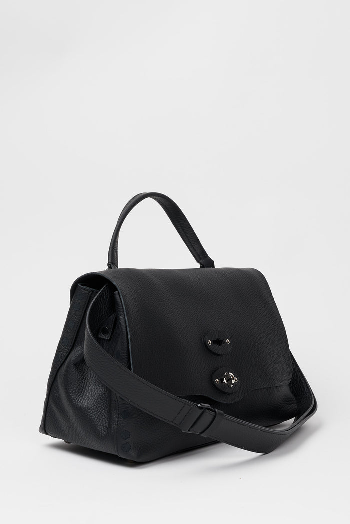 Zanellato Postina Pura 20 Luxethic Leather Black Bag-2