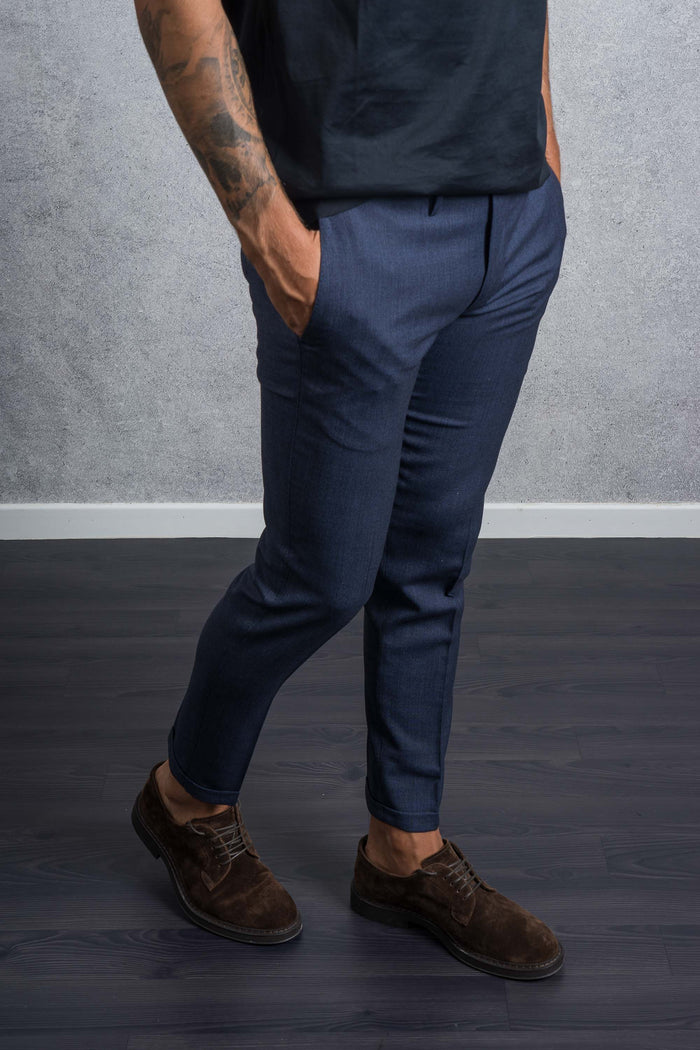 Santaniello Men's Blue Trousers-2