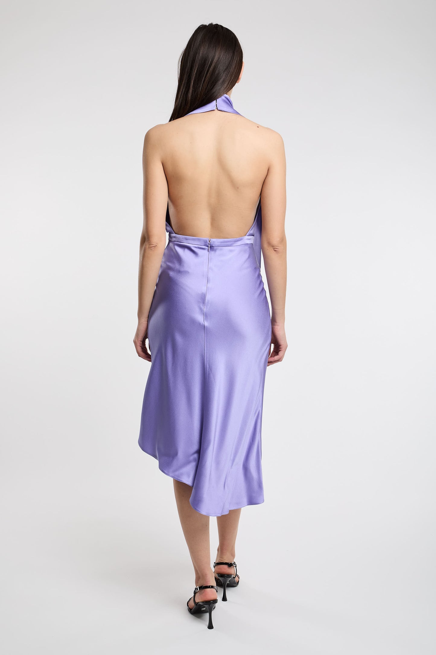  Elisabetta Franchi Purple Dress In Acetate/viscose Viola Donna - 4
