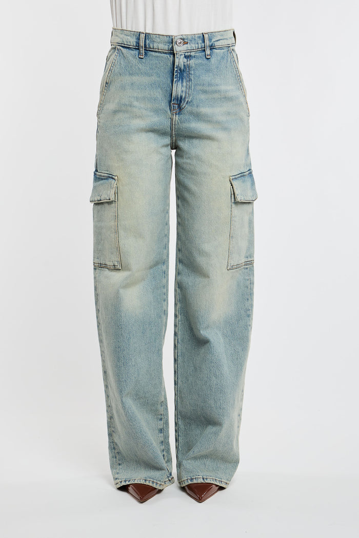 7 For All Mankind Jeans Cargo Scout Frost Multicolor Donna