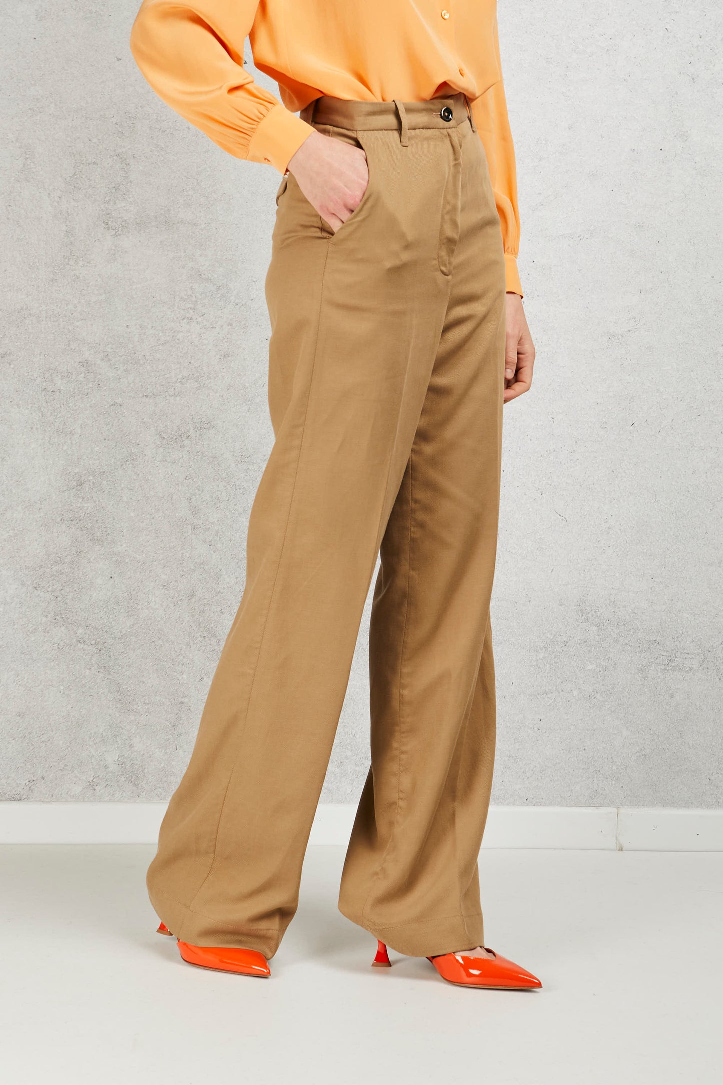  Nine In The Morning Women's Beige Palazzo Chino Trousers Beige Donna - 2