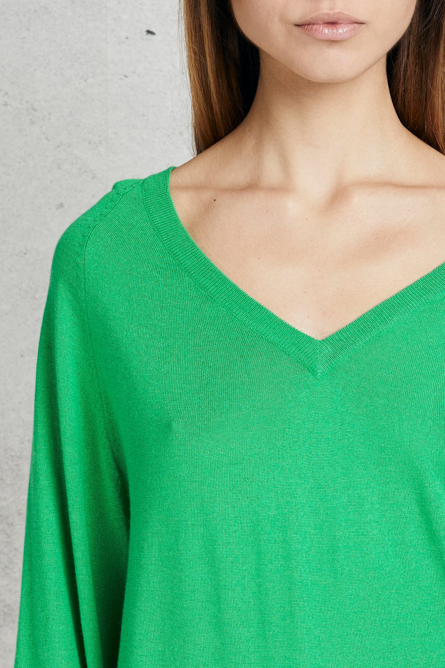  Purotatto V Neck Sweater Verde Verde Donna - 5