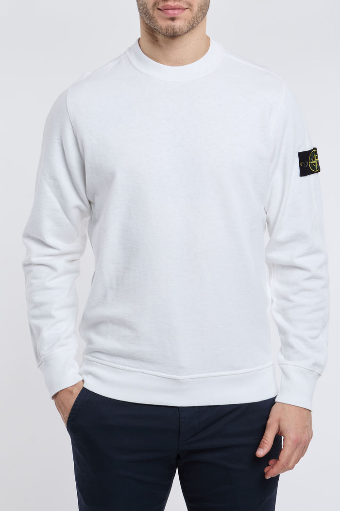 Stone Island Sweatshirt 100% CO White