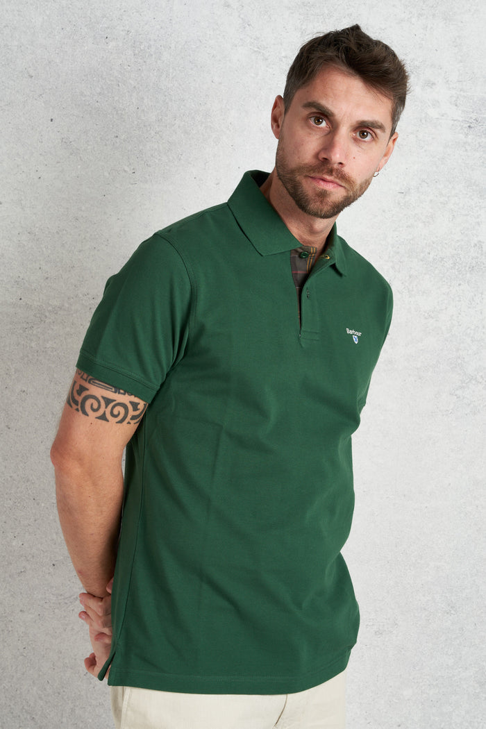  Barbour Men's Green Half Sleeve Polo Shirt Verde Uomo - 1