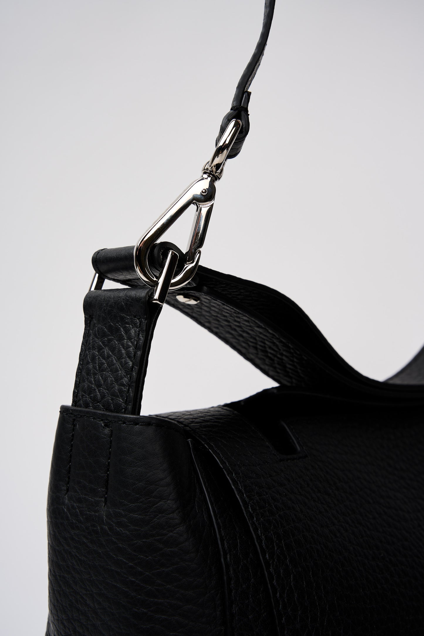  Orciani Sveva Medium Black Leather Bag Nero Donna - 3