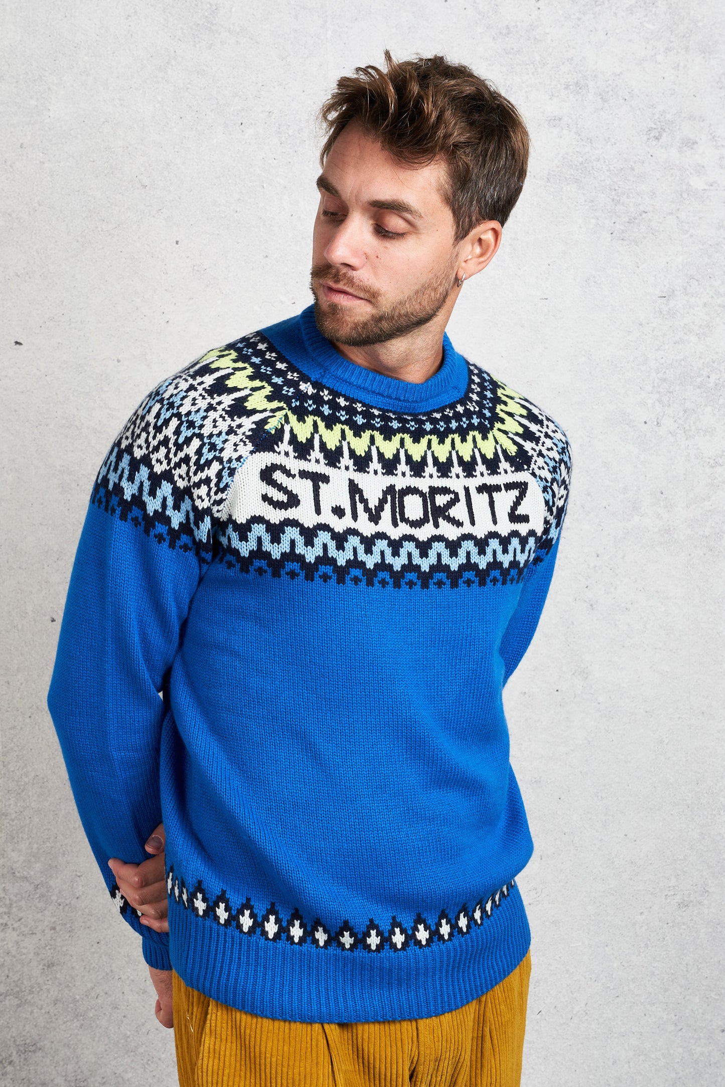  Mc2 Saint Barth Round-neck Sweater Blu Blu Uomo - 1