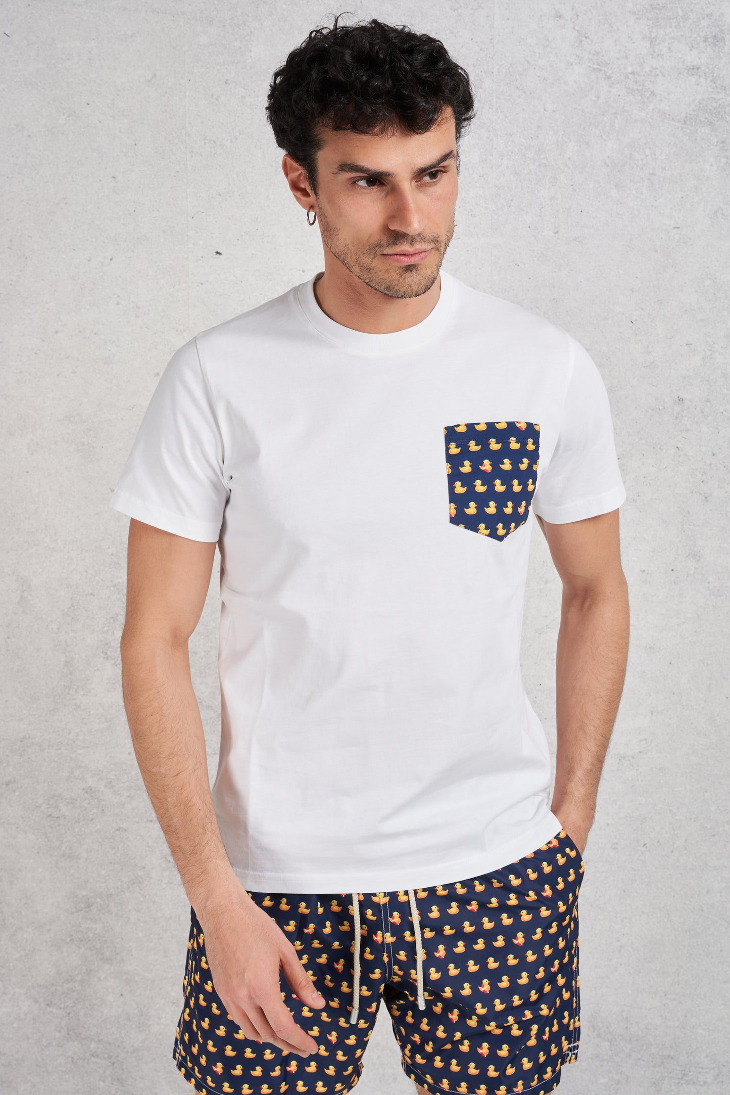  Mc2 Saint Barth Cotton T-shirt With Printed Details Multicolor Multicolor Uomo - 1