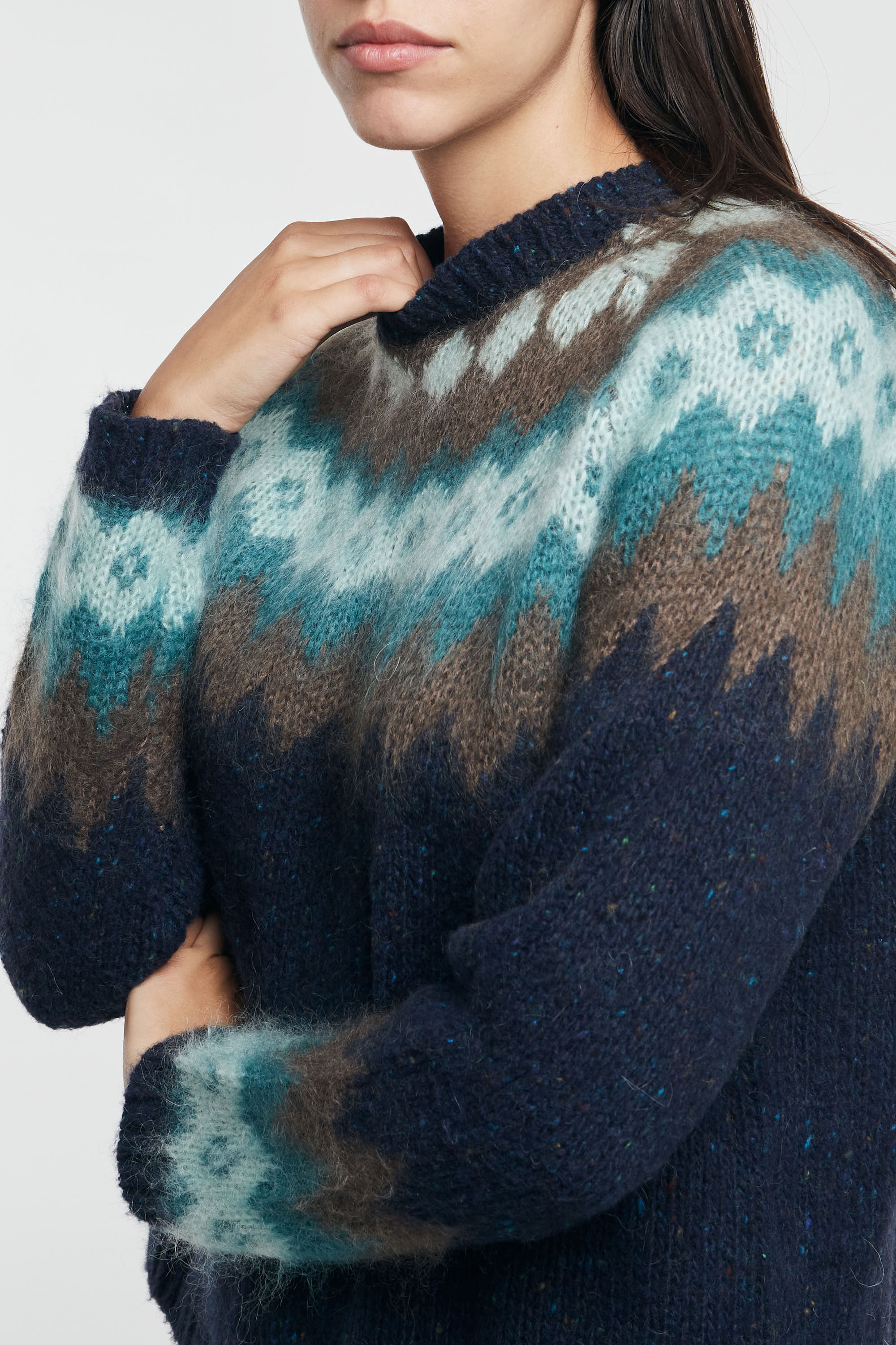 Woolrich motif sales mohair sweater