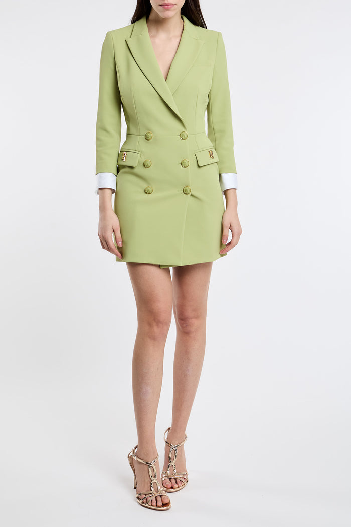  Elisabetta Franchi Multicolor Dress Verde Donna - 1