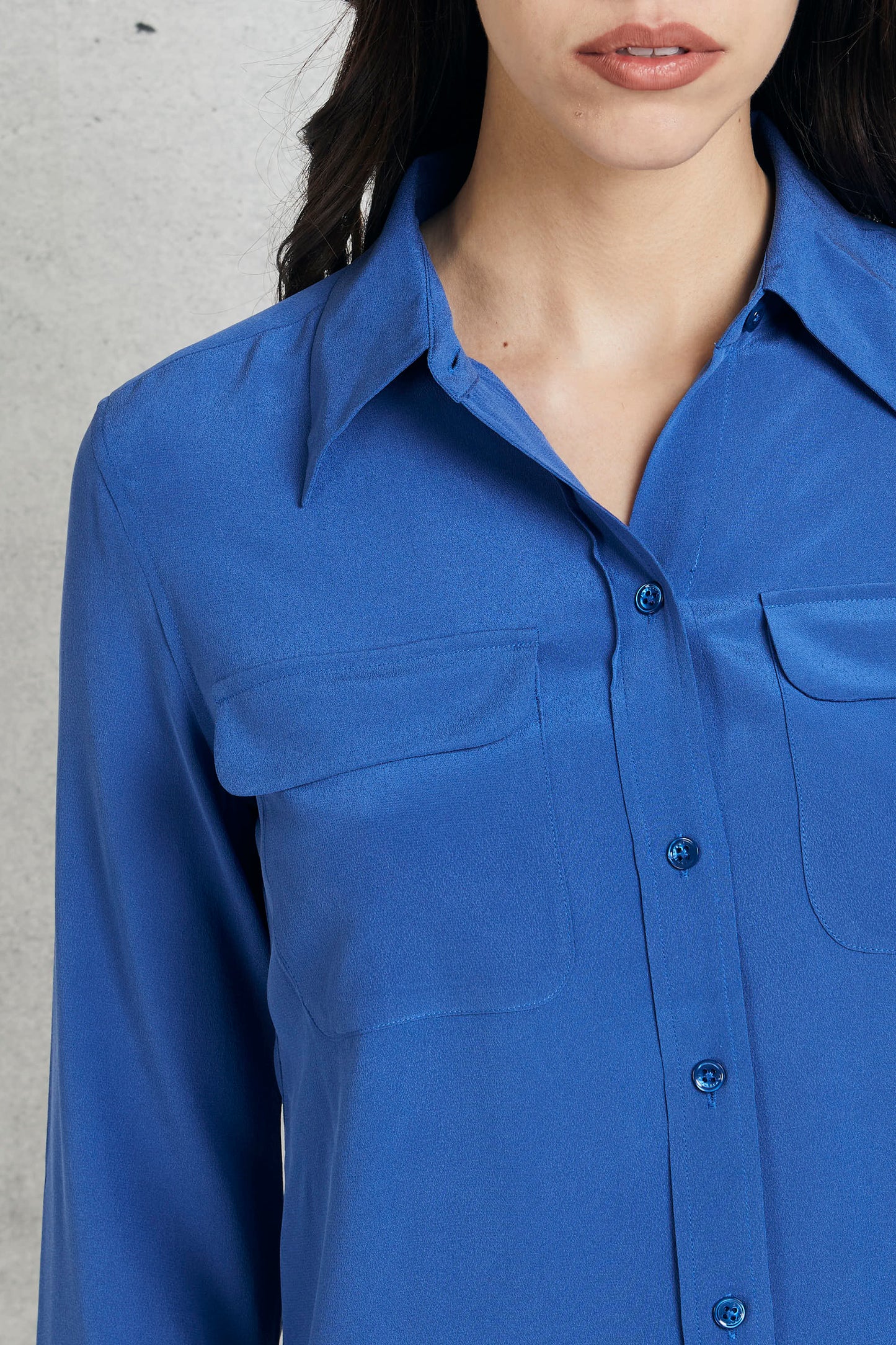  Equipment Femme Camicia In Seta Blu Blu Donna - 6