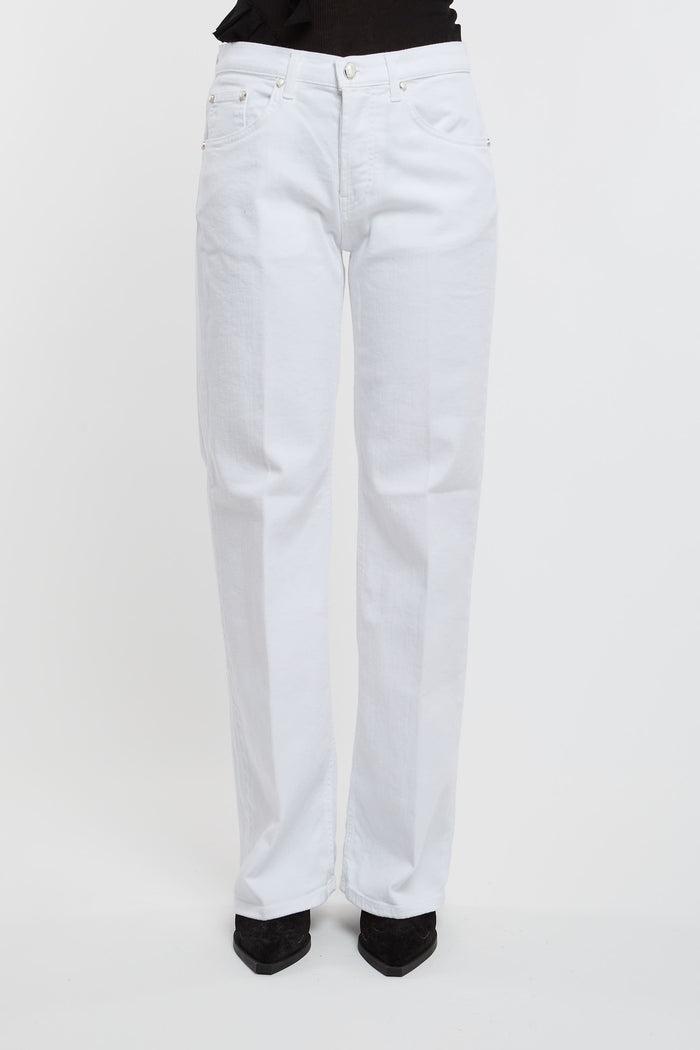  Dondup Jacklyn Jeans In White Cotton Blend Bianco Donna - 1