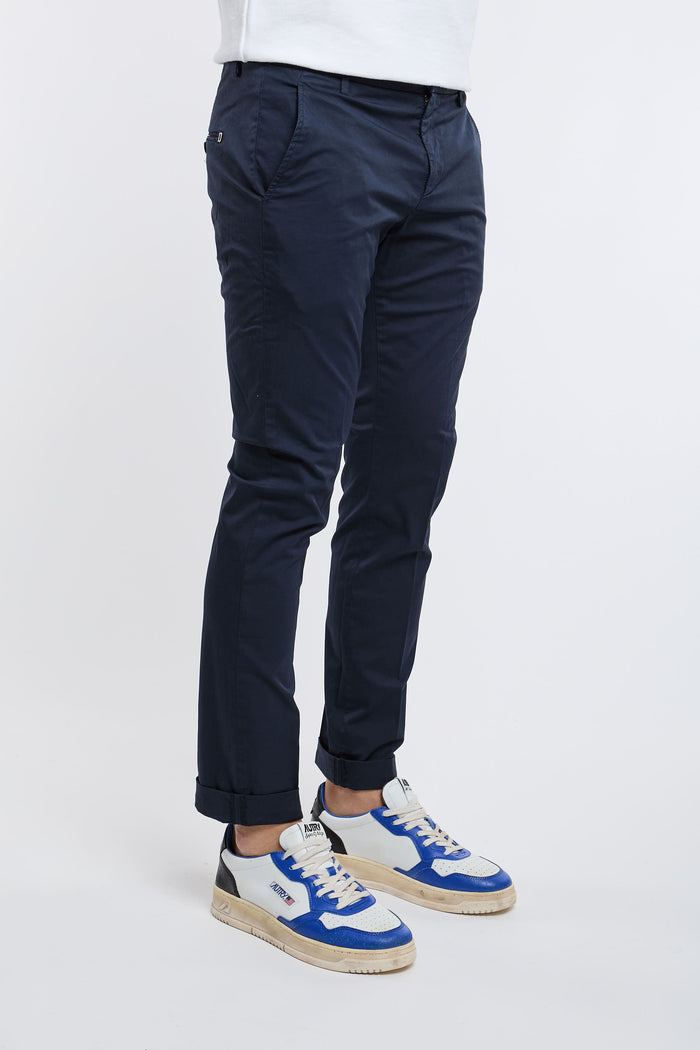  Dondup Gaubert Trousers 96% Co 4% Ea Multicolor Blu Uomo - 3