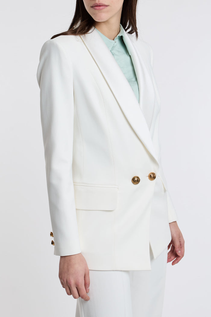 Elisabetta Franchi Jacket 97% Vi 3% Ea White Bianco Donna - 4