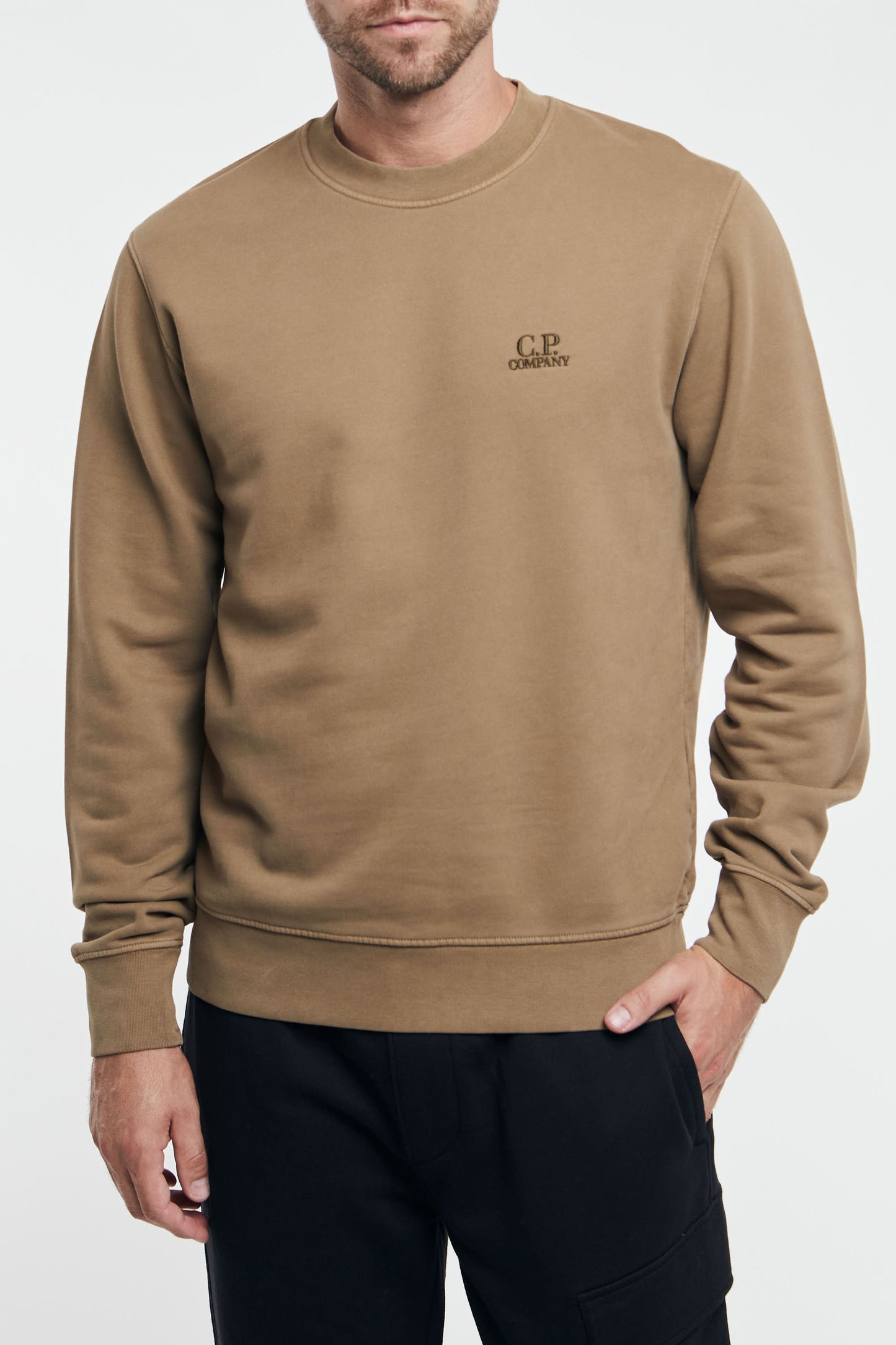  C.p. Company Cp Company Brushed Emerized Diagonal Fleece Logo Sweatshirt Multicolor Multicolor Uomo - 2