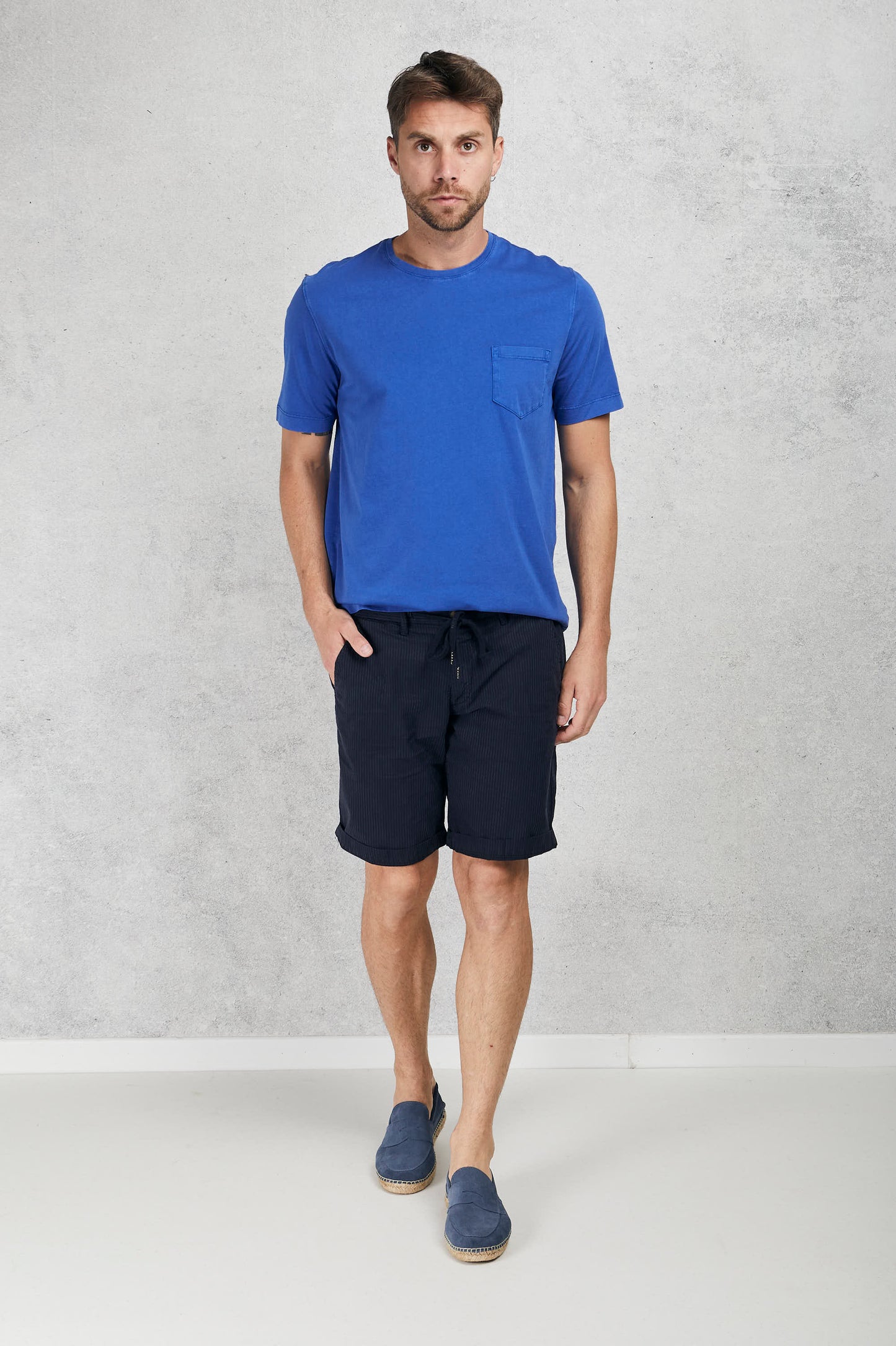  Drumohr T-shirt Con Taschino Blu Blu Uomo - 1