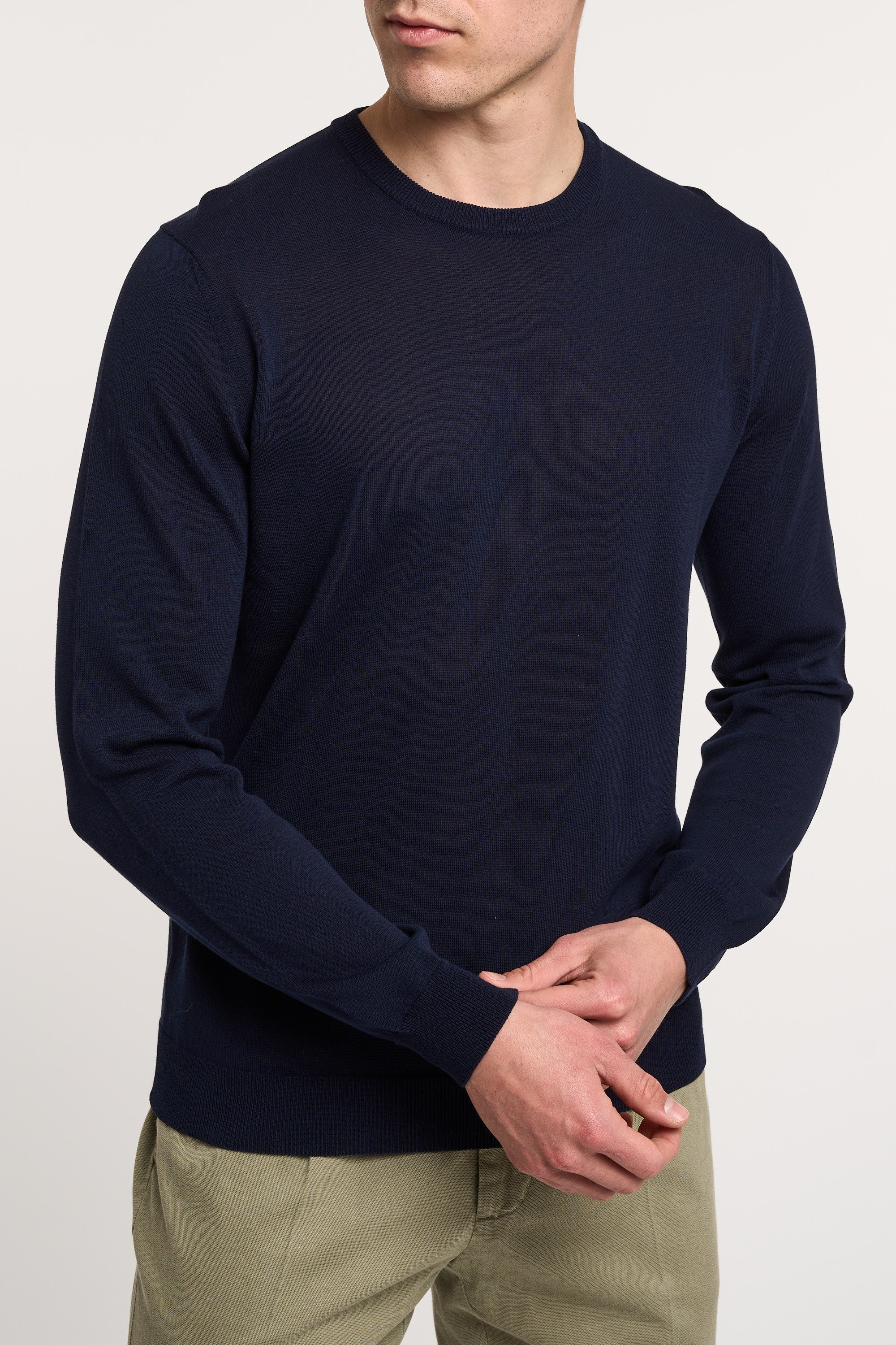 Zanone Sweater 100 Co Blue Blunavy Uomo