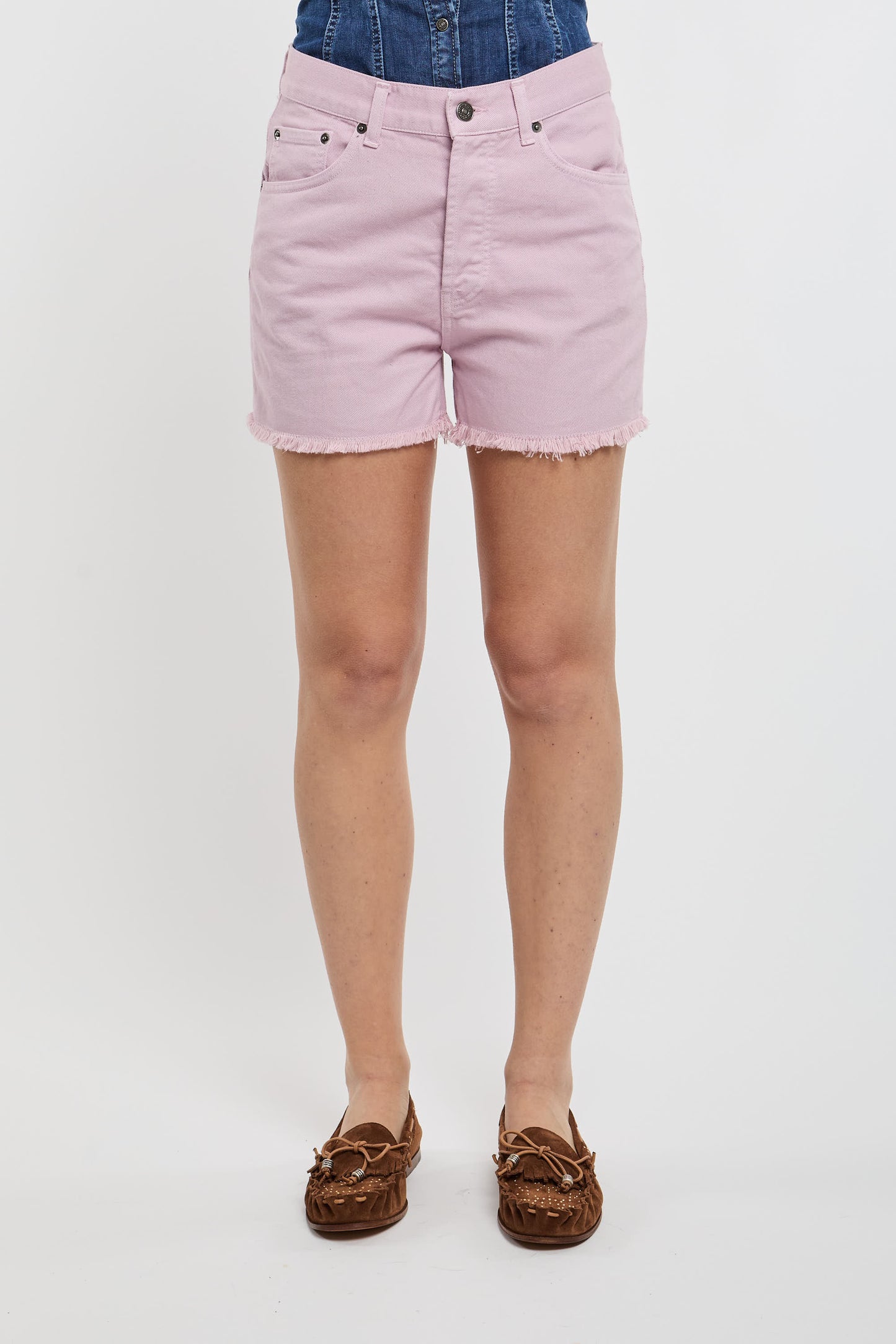  Dondup Stella Shorts 100% Cotton Pink Rosa Donna - 1