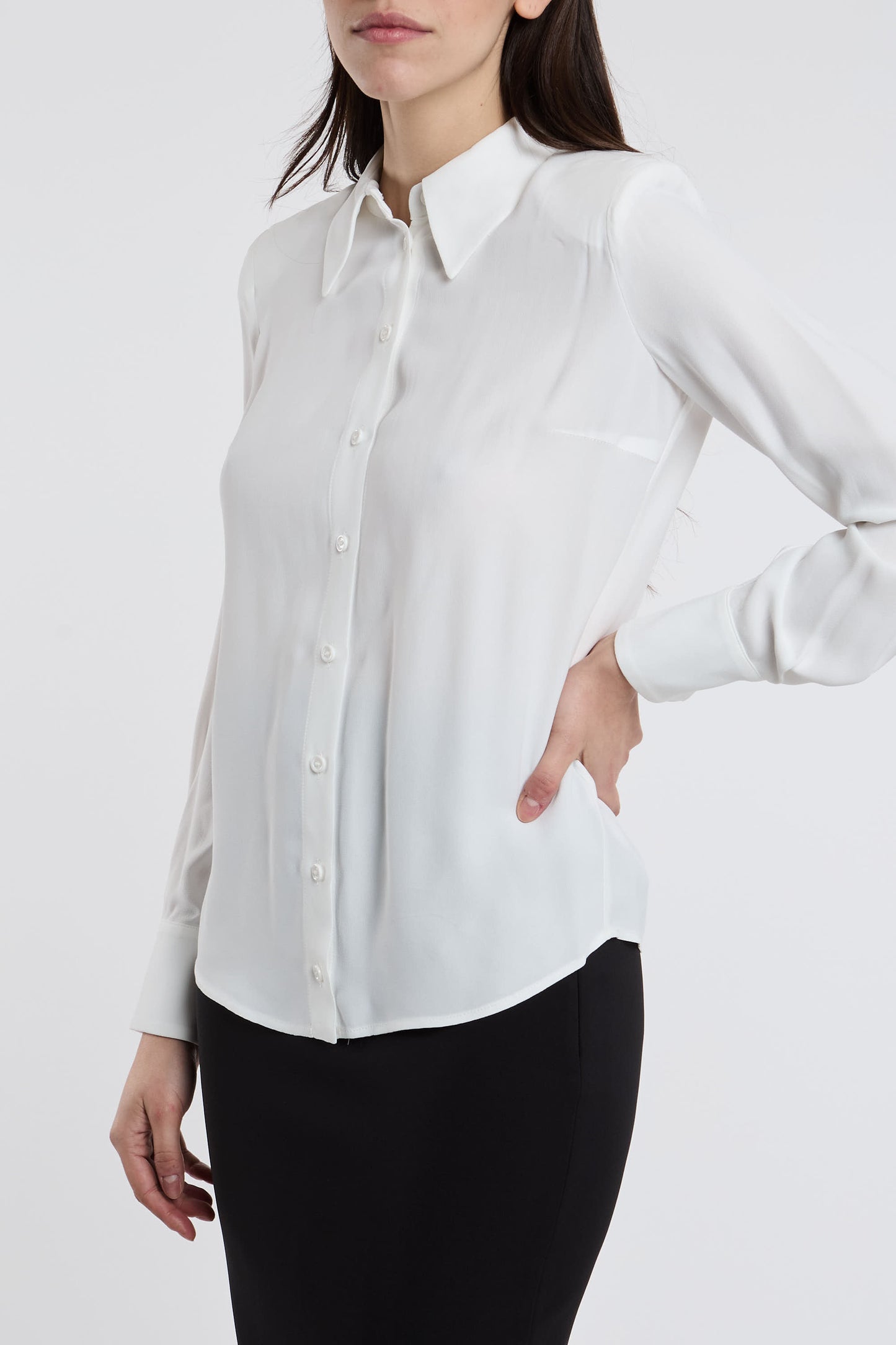  Elisabetta Franchi Shirt 100% Vi White Bianco Donna - 2