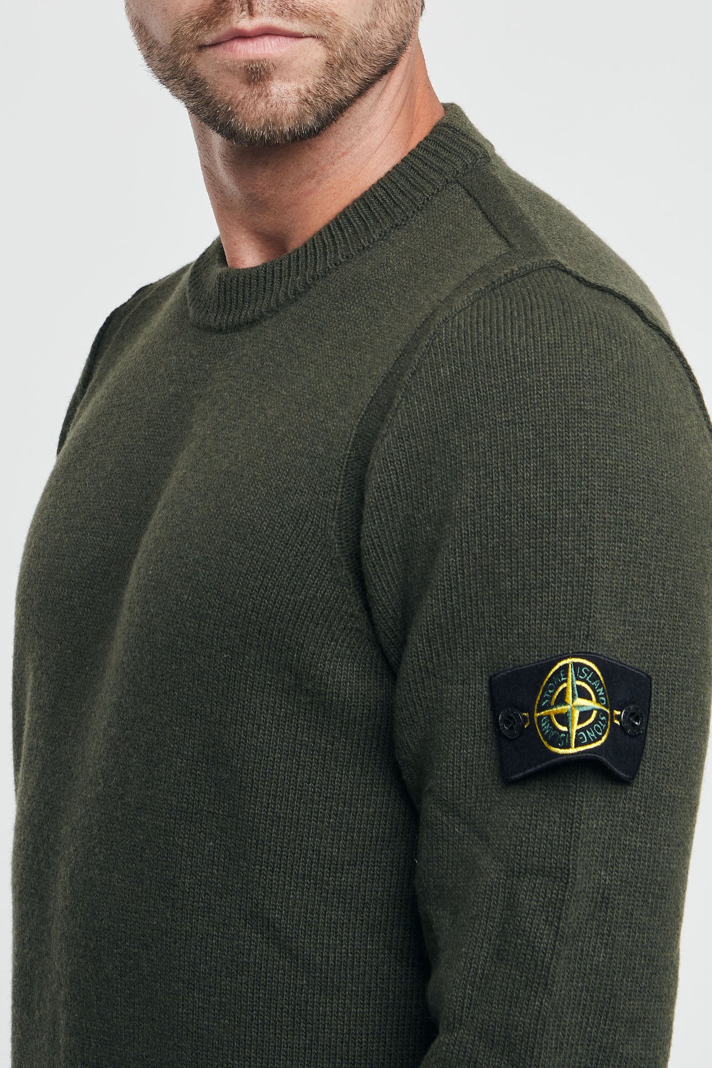  Stone Island Maglia Lambswool Verde Verde Uomo - 7