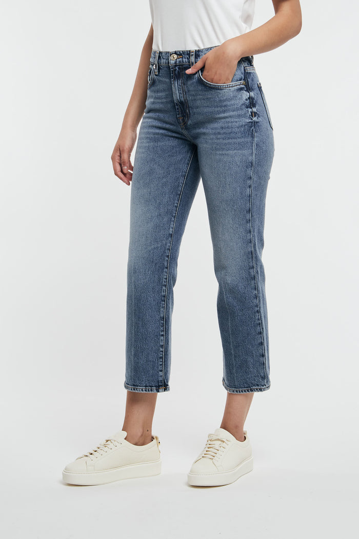 7 For All Mankind Logan Stovepipe Playtime Blu Donna-2