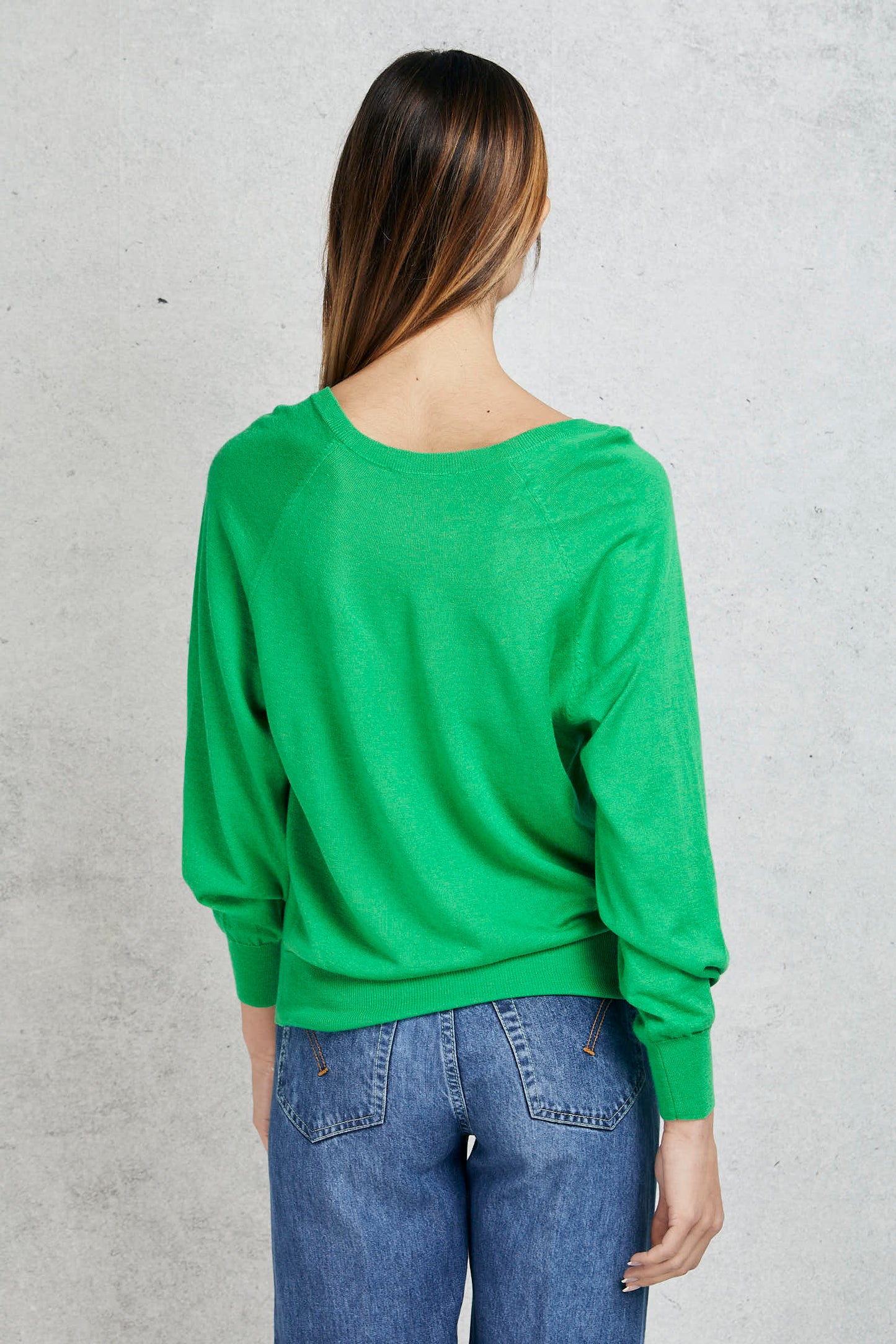  Purotatto V Neck Sweater Verde Verde Donna - 4