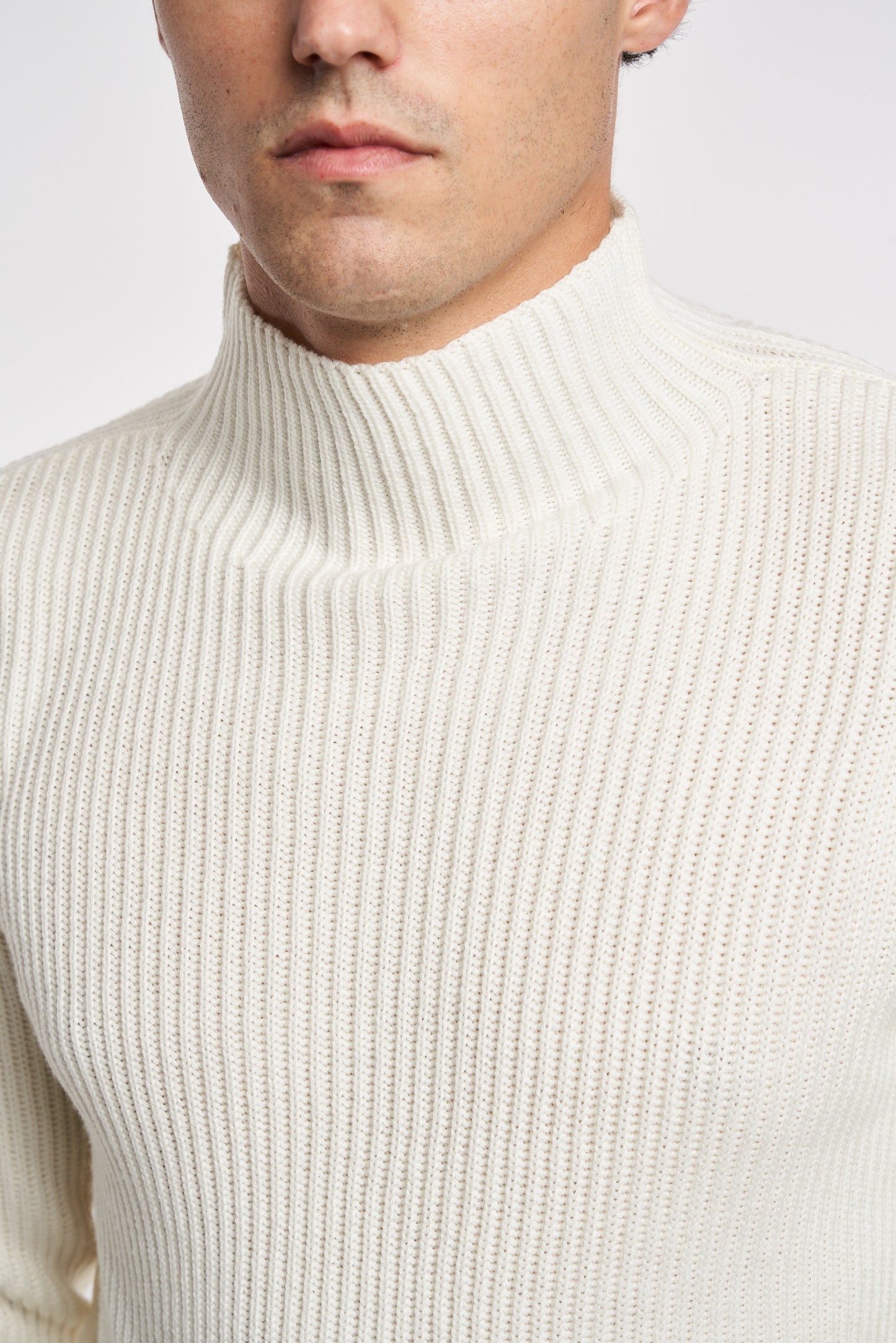  Filippo De Laurentiis Beige Sweater Bianco Uomo - 5
