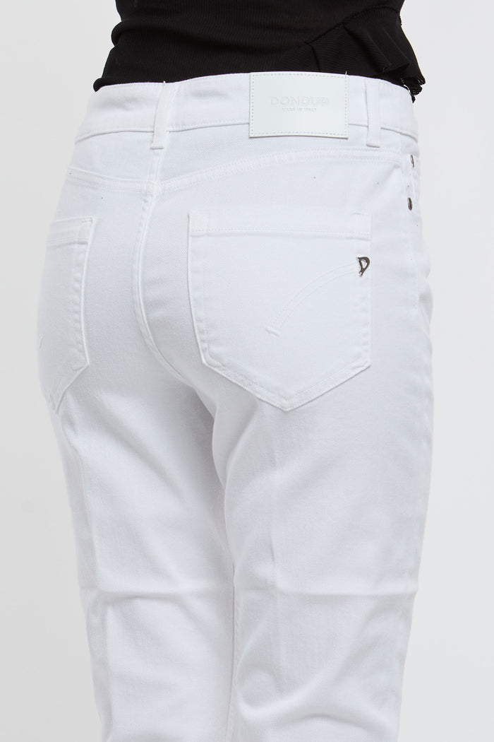  Dondup Koons Lyocell White Trousers Bianco Donna - 6