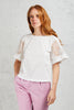  Maxmara T-shirt Scollo A Berchetta Bianco Bianco Donna - 1