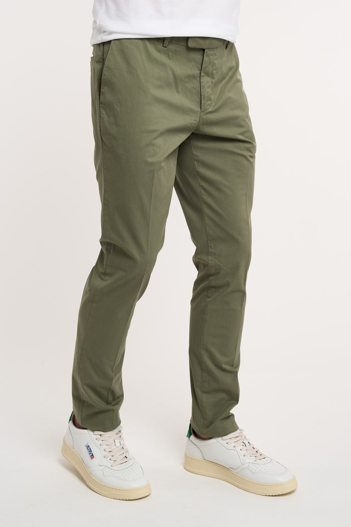 Devore Pantalone Ventre Piatto 98% Cotone/2% Elastan Verde Verde Uomo - 3