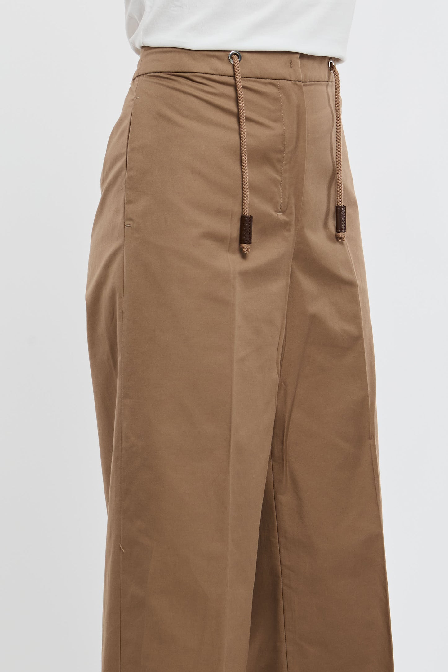  Max Mara S Trousers 66% Co 34% Pl Brown Marrone Donna - 4