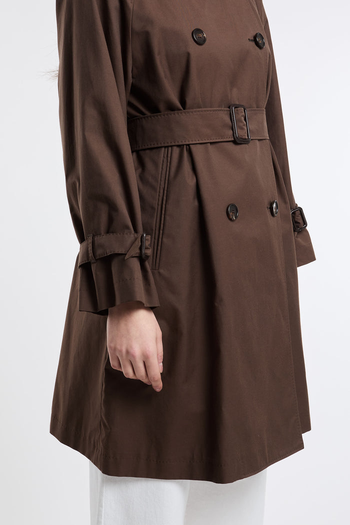  Max Mara The Cube Trench 66% Co 34% Pl Brown Marrone Donna - 6