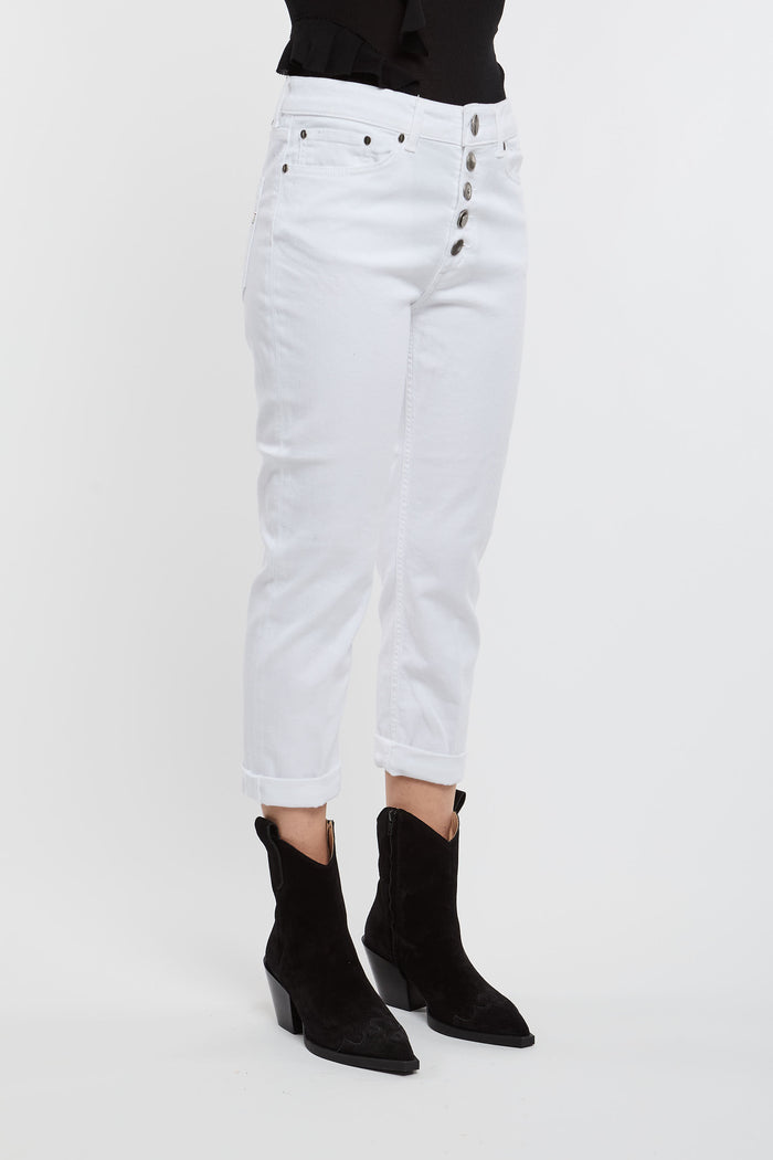  Dondup Koons Lyocell White Trousers Bianco Donna - 2