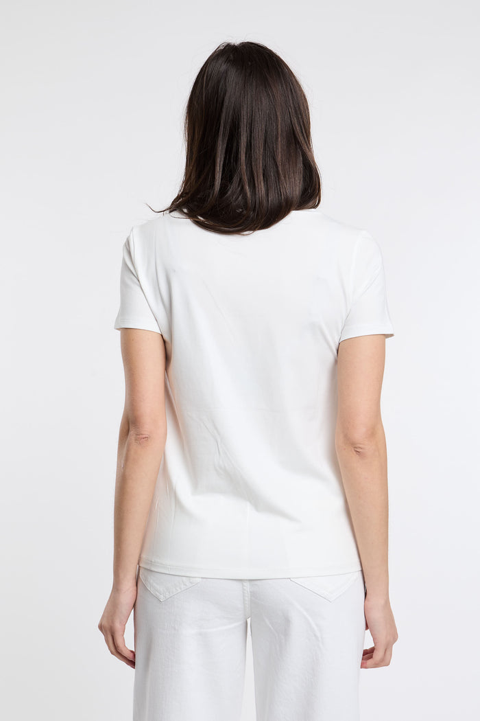  Max Mara Weekend Half-sleeve T-shirt 95% Co 5% Ea White Bianco Donna - 4