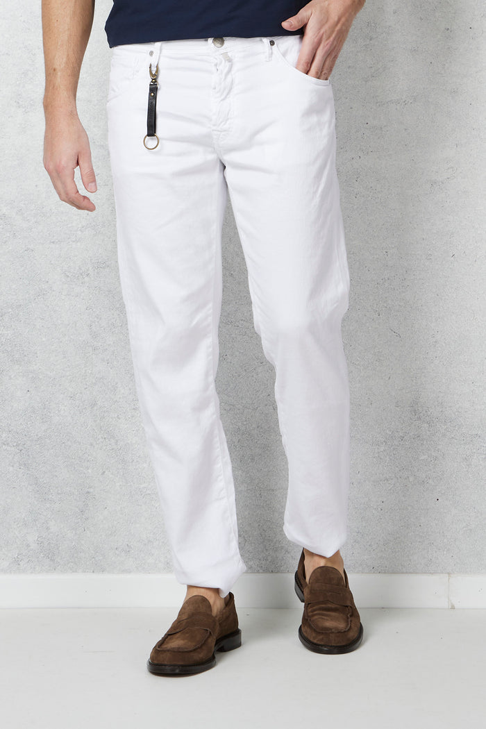  Incotex Denim Jeans Cotton And Linen White Men Bianco Uomo - 2