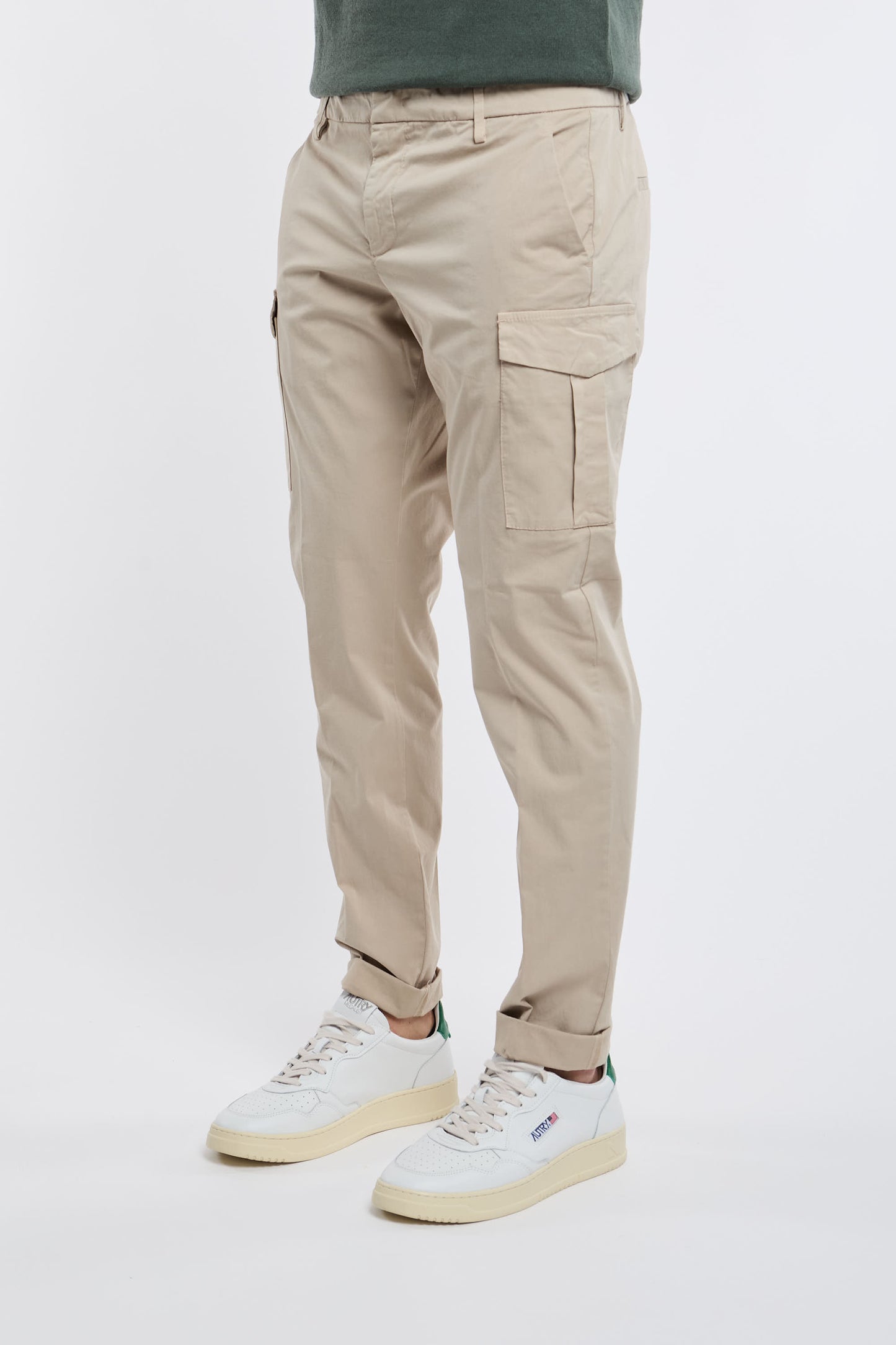  Dondup Pantalone Eddy 96% Co 4% Ea Beige Beige Uomo - 2