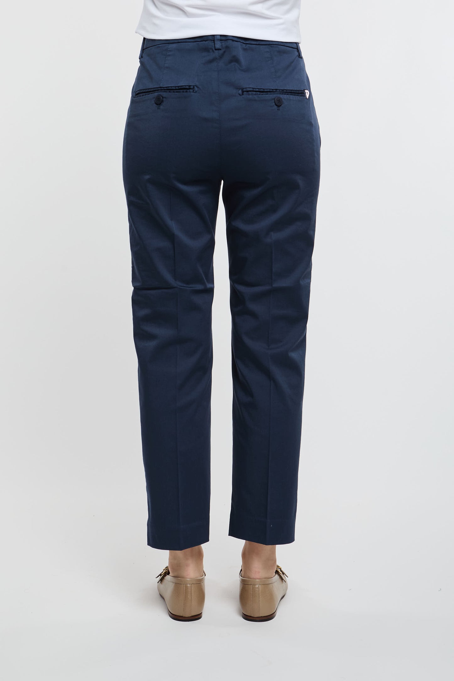  Dondup Pantalone Nima Zip 97% Co 3% Ea Multicolor Blu Donna - 5