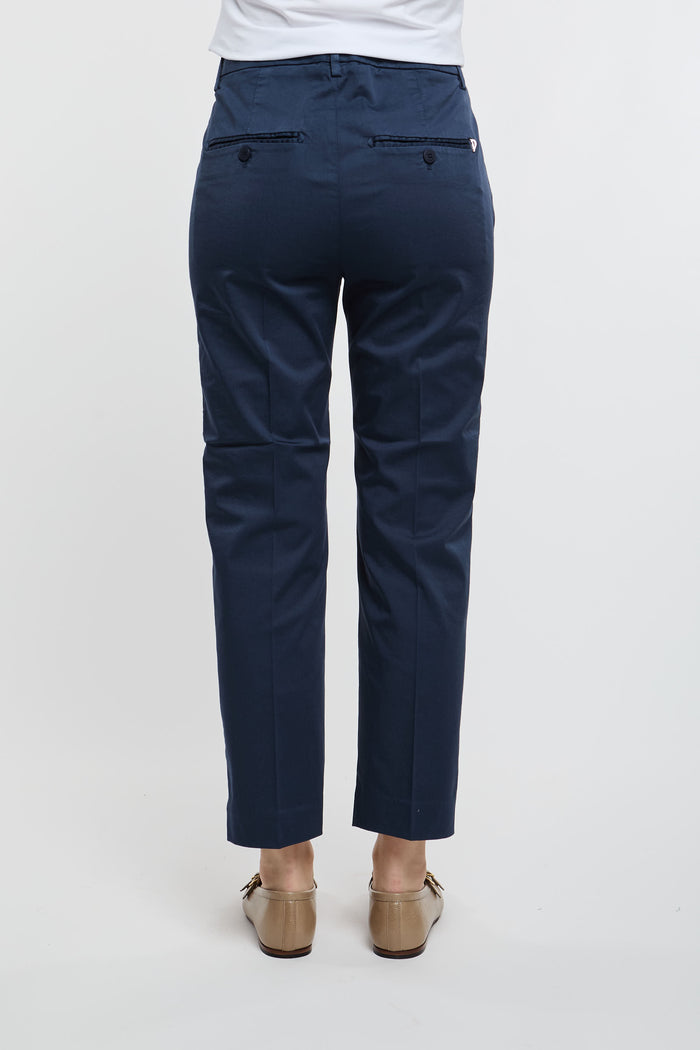  Dondup Nima Zip Trousers 97% Co 3% Ea Multicolor Blu Donna - 5