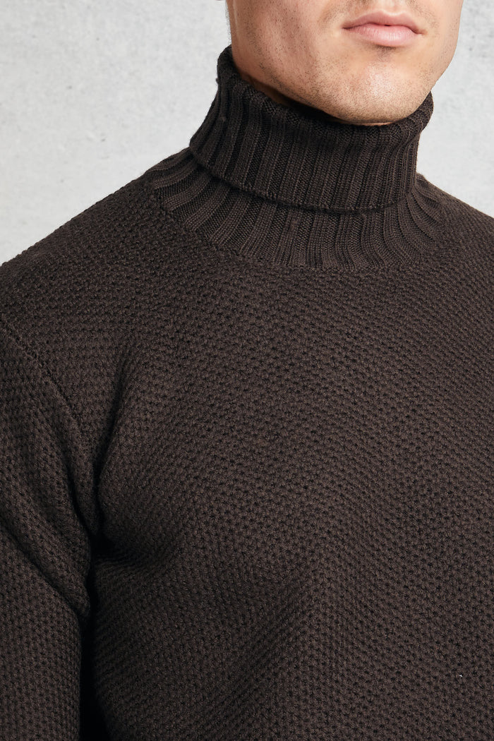 Filippo De Laurentiis Men's Brown Turtleneck Sweater