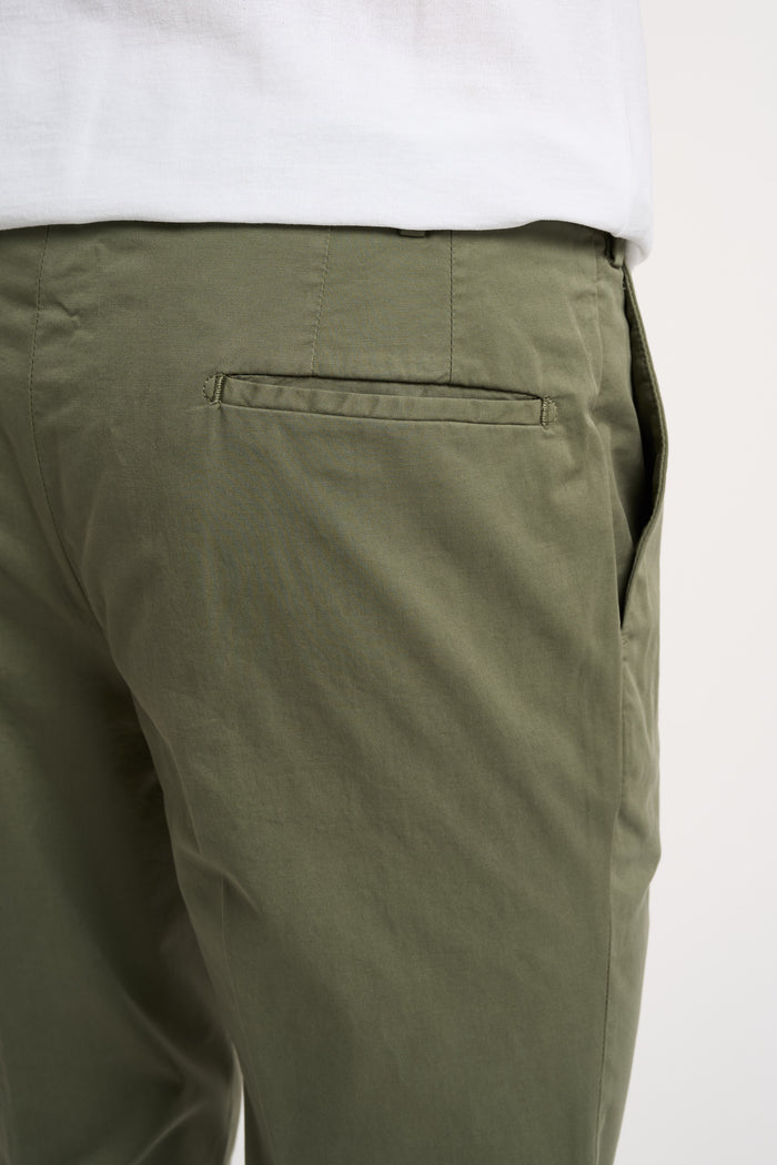  Devore Pantalone Ventre Piatto 98% Cotone/2% Elastan Verde Verde Uomo - 5