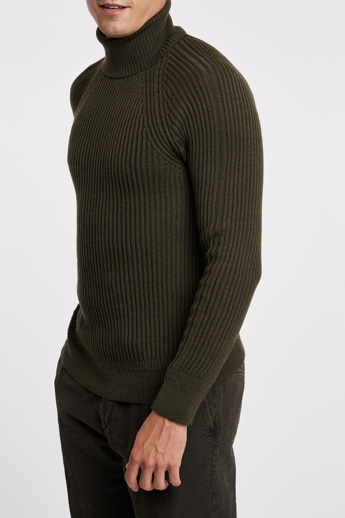  Zanone Turtleneck Sweater Multicolor Verde Uomo - 3